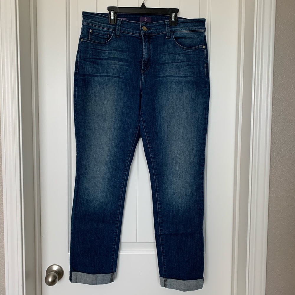 NYDJ Leanne Boyfriend Cuffed Jeans Size 14